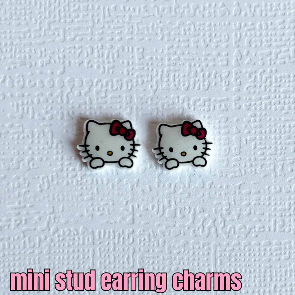 mini kitty stud earrings