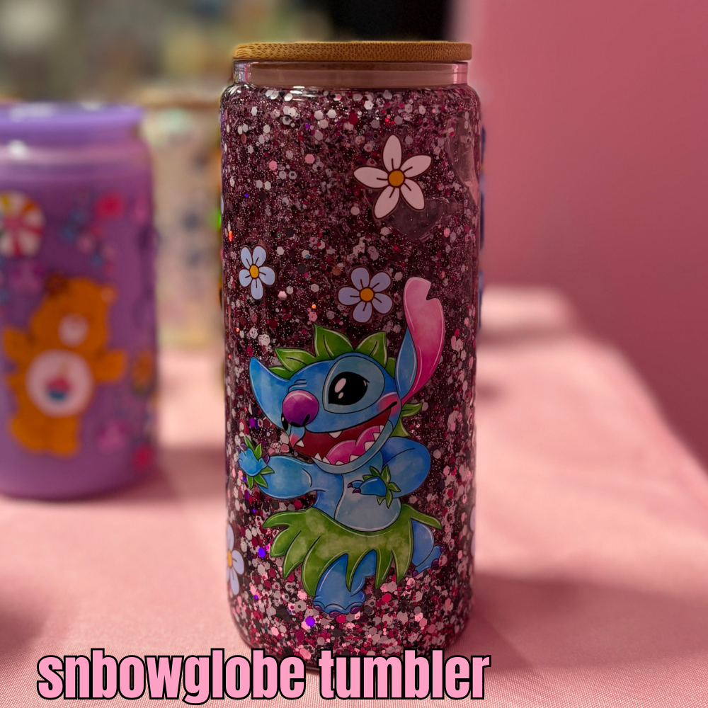 stitch snow globe tumbler