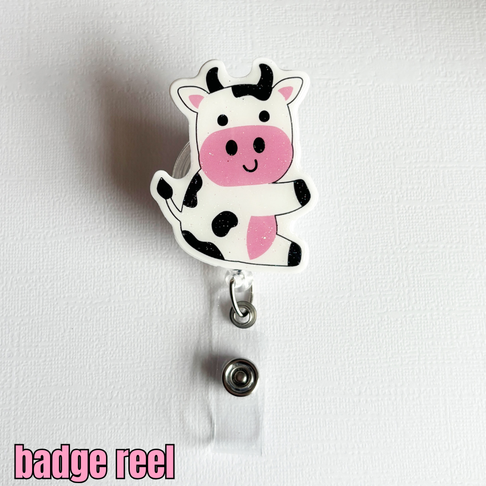 cow badge reel