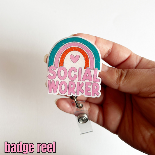 social worker badge reel