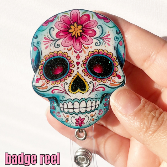 dia de los muertoss badge reel