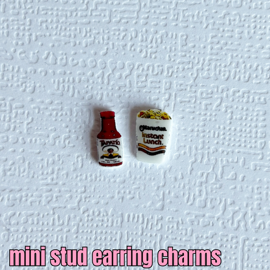 mini maruchan & tapatio mix match stud earrings