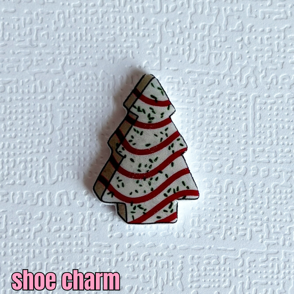 little deb xmas tree snack shoe charm