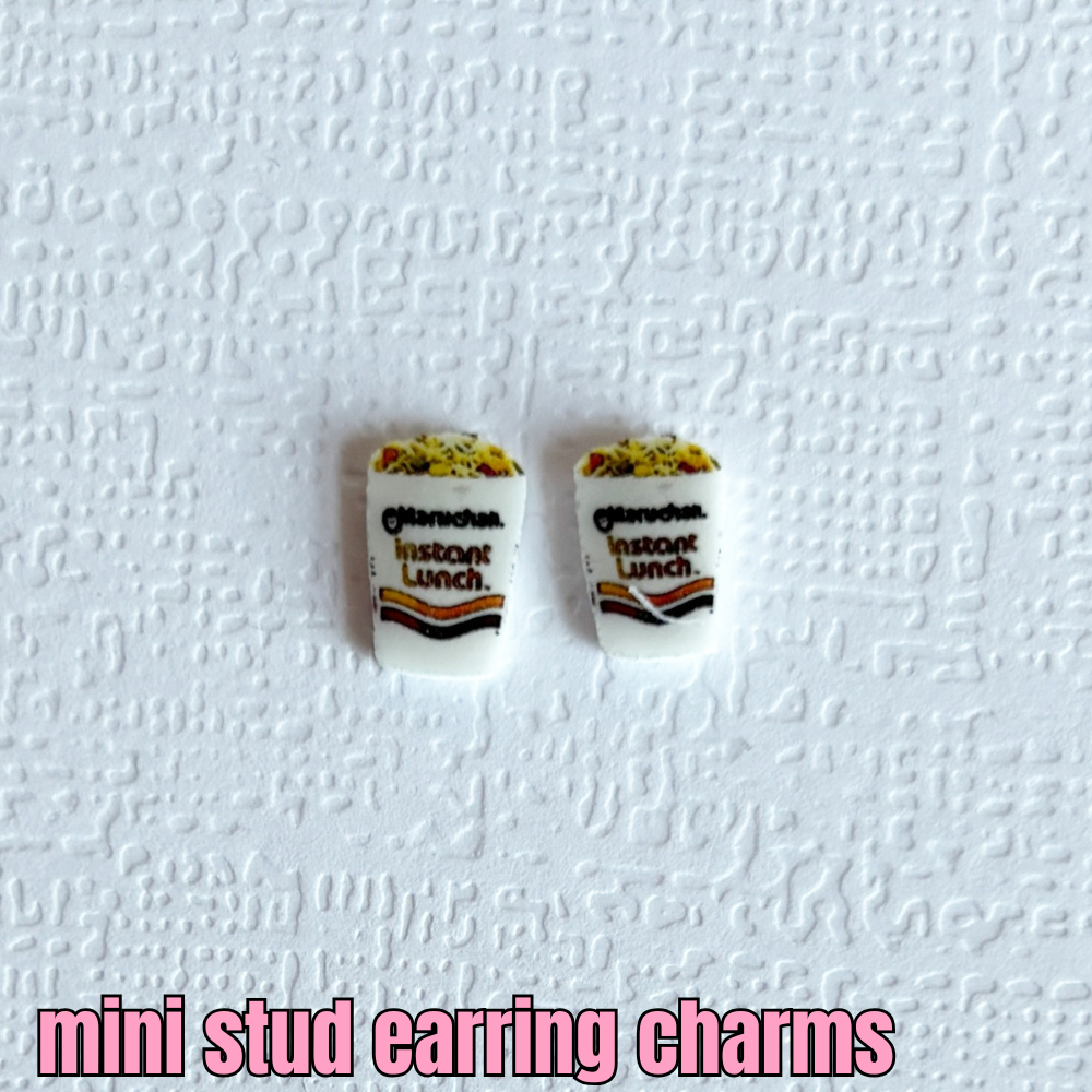 mini maruchan stud earrings