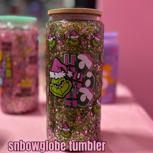 grinch snow globe tumbler