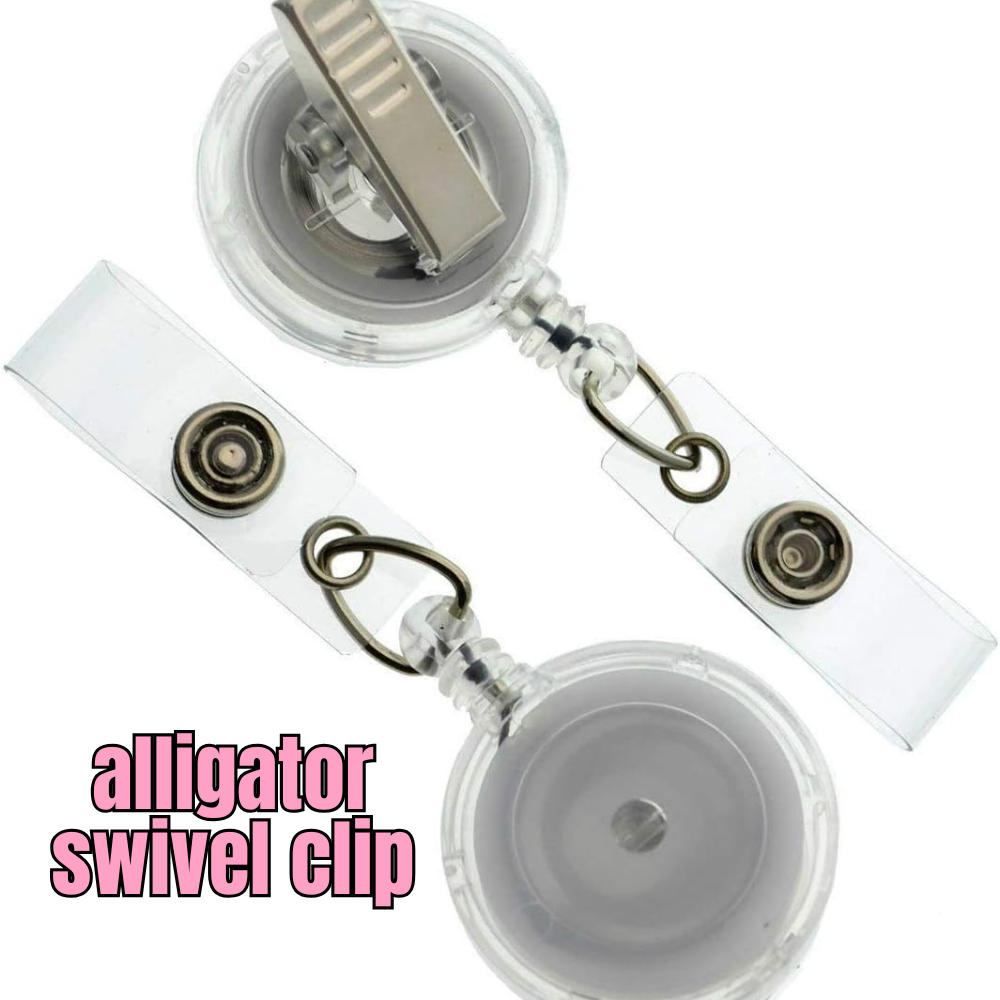 social worker beaded badge reel