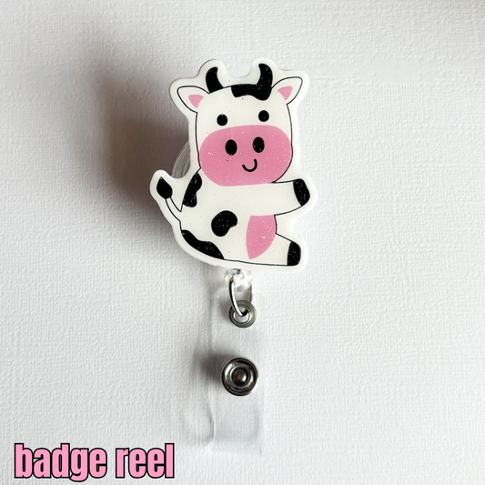 cow badge reel
