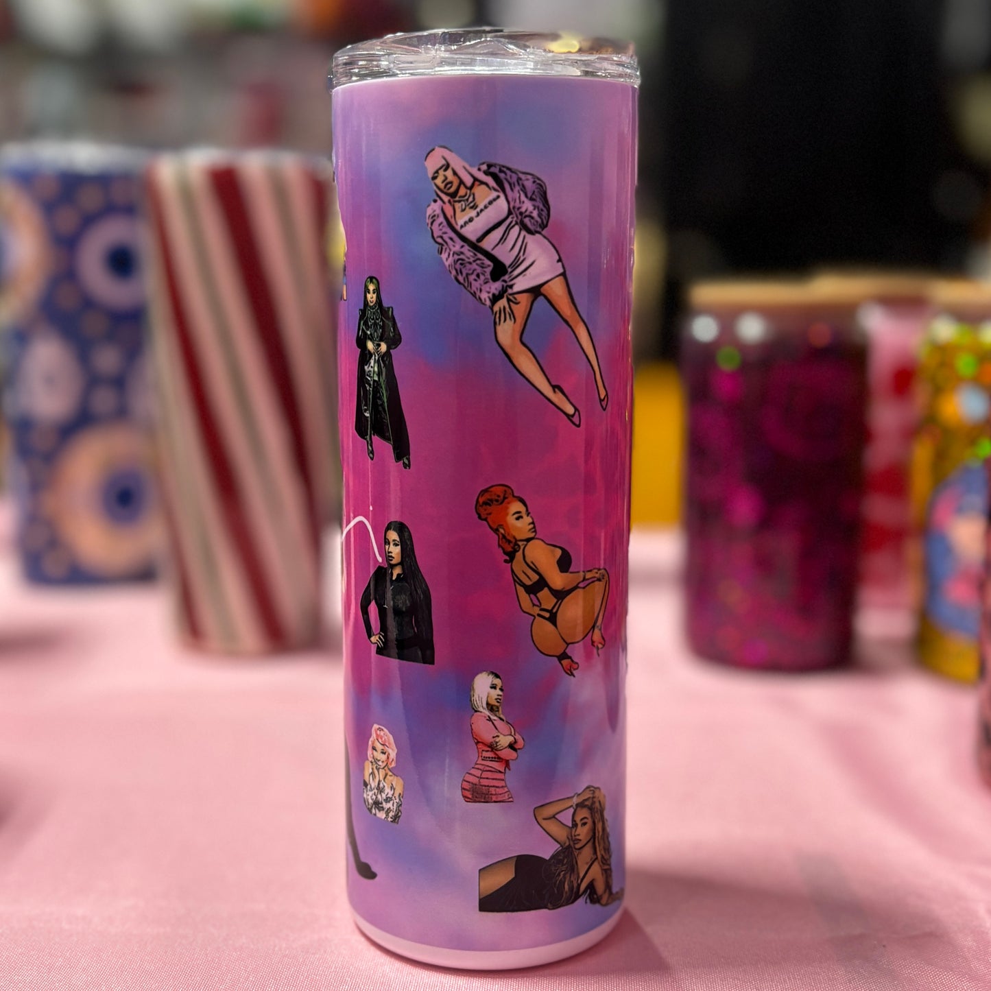 cotton candy barb tumbler