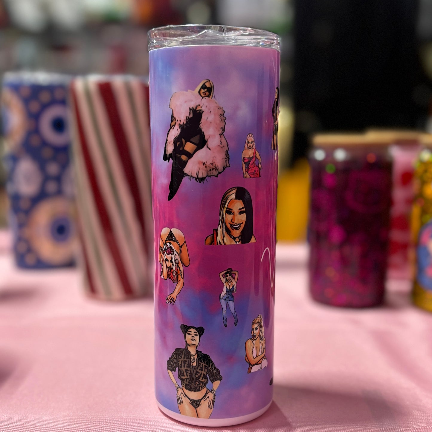 cotton candy barb tumbler